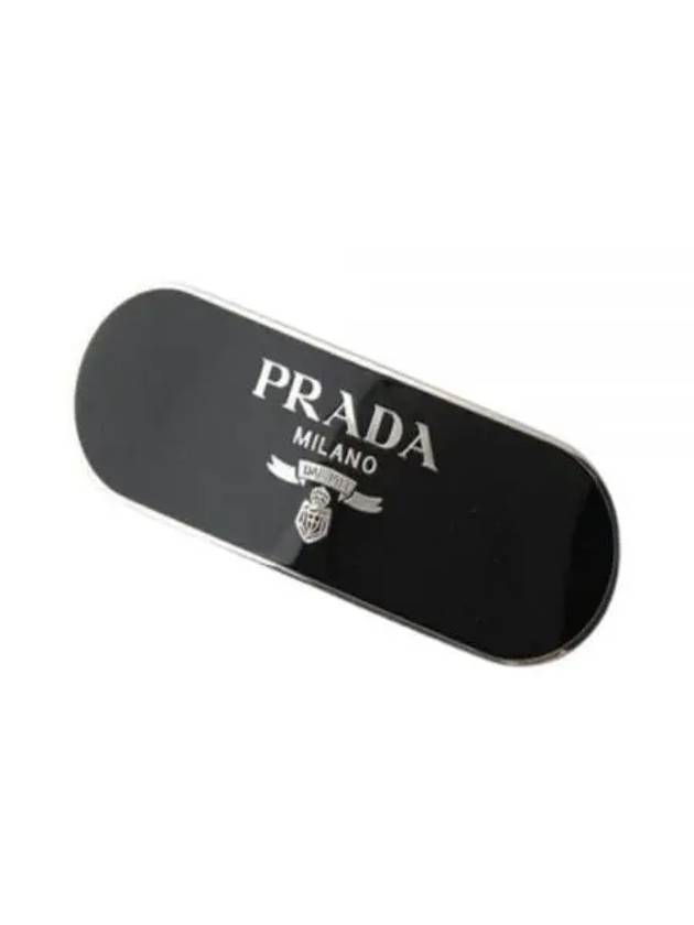 Round Metal Hair Clip Black - PRADA - BALAAN 2