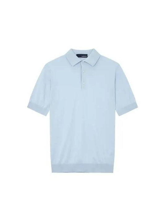 Weekend Popup 10% Coupon 3 24 Short Sleeve Cotton Polo Knit Light Blue 270445 - RVR LARDINI - BALAAN 1