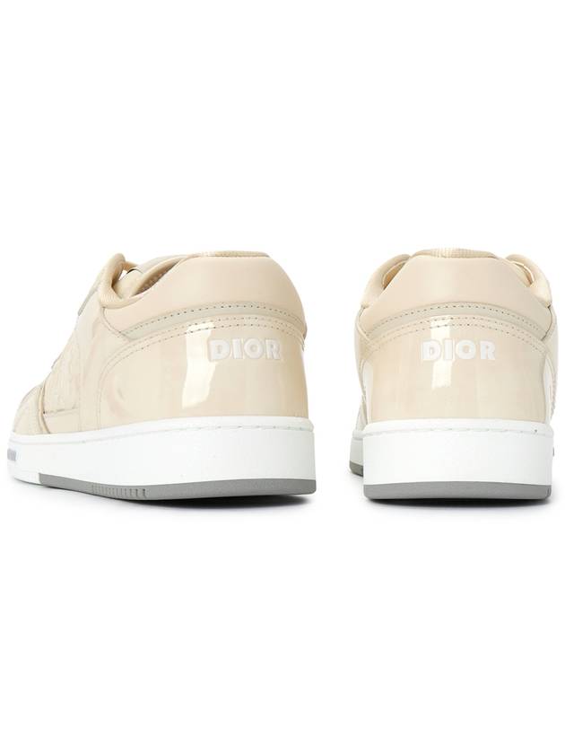 B27 Oblique Gravity Leather Low Top Sneakers Beige - DIOR - BALAAN 7