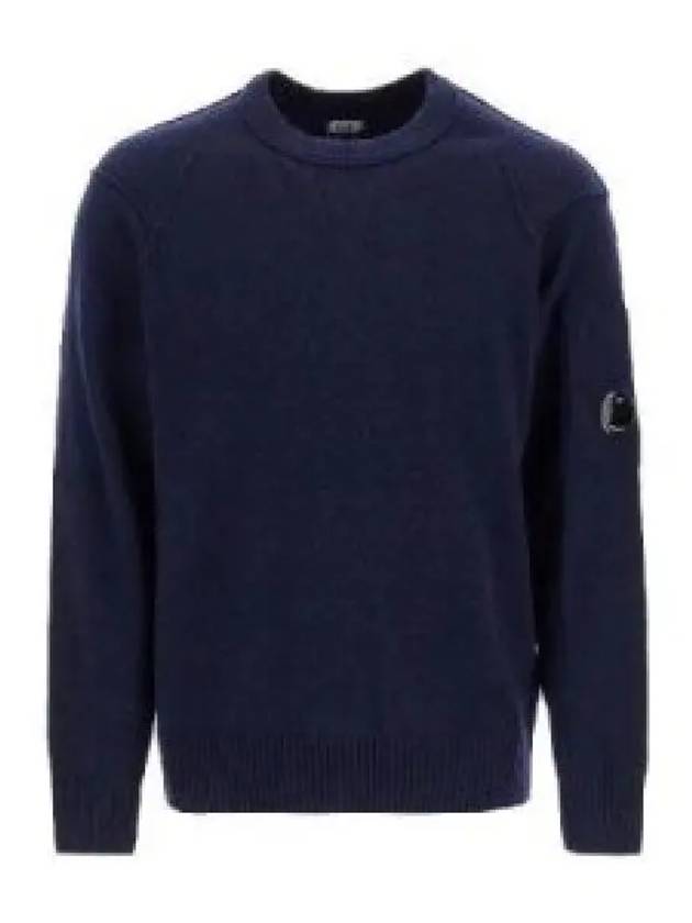 Lambswool GRS Crew Neck Knit Top Navy - CP COMPANY - BALAAN 2