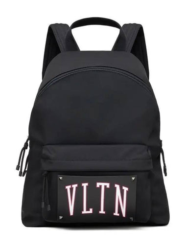 VLTN Nylon Backpack Black - VALENTINO - BALAAN 1