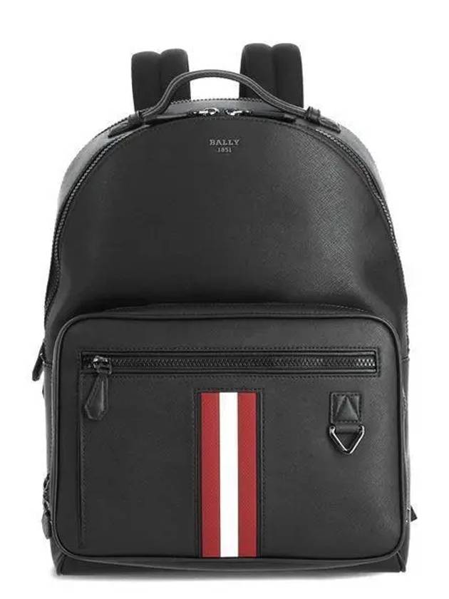 Signature Stripe Maverick Logo Backpack Black - BALLY - BALAAN 2