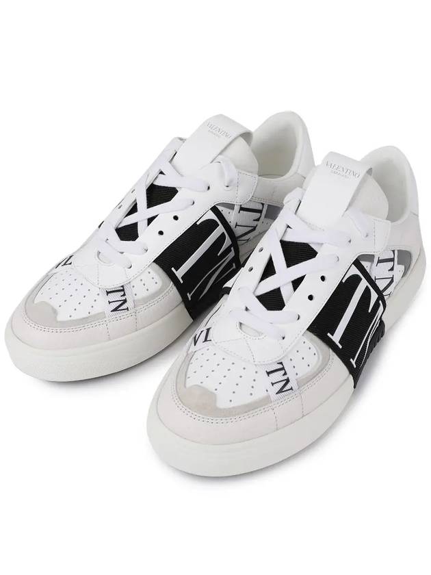 VL7N Band Leather Low Top Sneakers White - VALENTINO - BALAAN 2