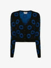 Jacquard V-Neck Cardigan Black - ALEXANDER MCQUEEN - BALAAN 2