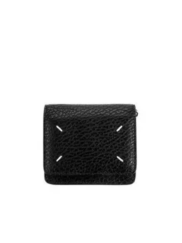 Embroidery Logo Chain Cald Wallet Black - MAISON MARGIELA - BALAAN 3