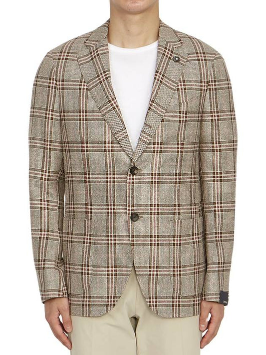 Men's Check Jacket Brown - RVR LARDINI - BALAAN 2