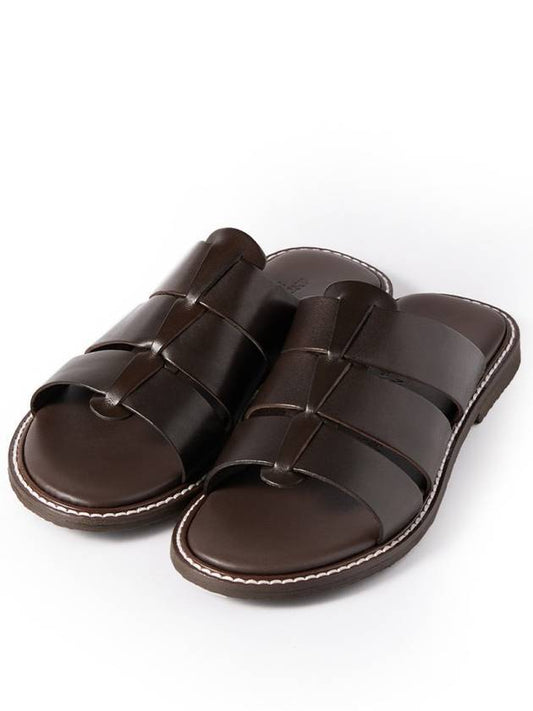 Fisherman Amalfi Slippers Dark Brown - ANTICHI ROMANI - BALAAN 1