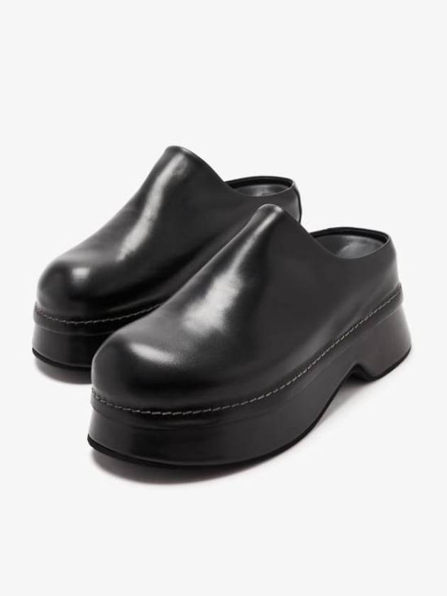 Round Toe Clog Mule Black - ALEXANDER MCQUEEN - BALAAN 5