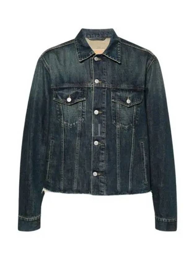 Button Pocket Cotton Denim Jacket Blue - MAISON MARGIELA - BALAAN 2