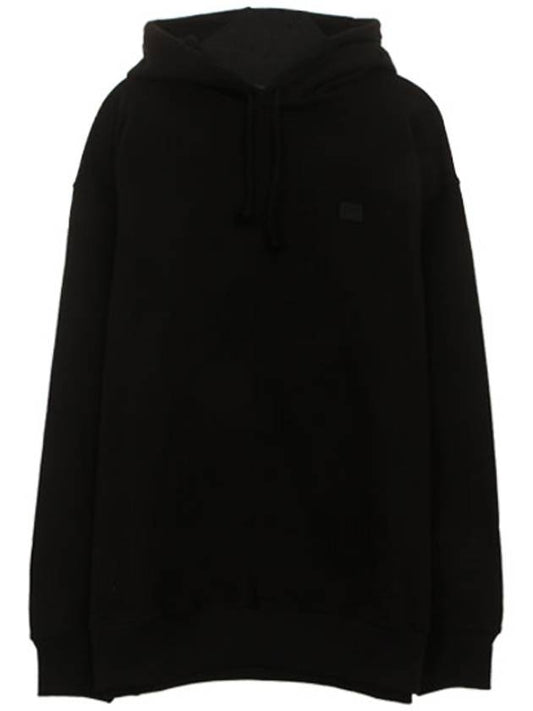 Studios Face Patch Hooded Top Black - ACNE STUDIOS - BALAAN.