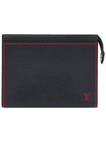 Blue Marine Taiga Leather Voyage Clutch - LOUIS VUITTON - BALAAN 1