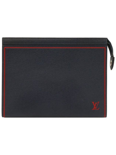 Blue Marine Taiga Leather Voyage Clutch - LOUIS VUITTON - BALAAN 1