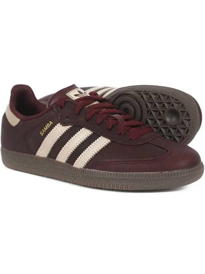 Samba OG Maroon Crystal Sand Gold Metallic Sneakers IF7004 - ADIDAS - BALAAN 2