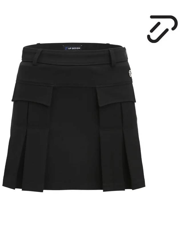 Pocket H-Line Skirt IPL3WCU694 BK - IJP DESIGN - BALAAN 1