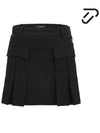 Pocket H-Line Skirt IPL3WCU694 BK - IJP DESIGN - BALAAN 1