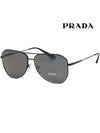 Eyewear Pilot Sunglasses Grey - PRADA - BALAAN 2