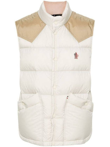 Grenoble Veny Down Vest White Beige - MONCLER - BALAAN 1