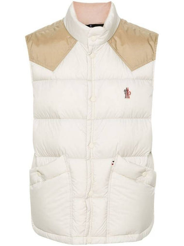 Grenoble Veny Down Vest White Beige - MONCLER - BALAAN 1