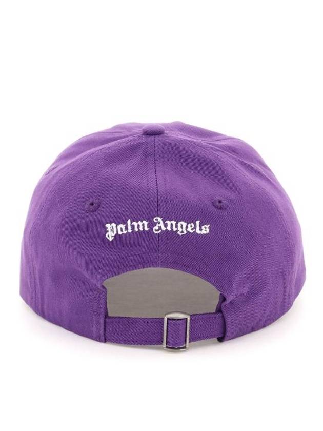 Men's Embroidery Logo Ball Cap Purple - PALM ANGELS - BALAAN 4