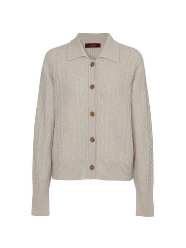 100% Cashmere Cable Cardigan 2 Colors - CALLAITE - BALAAN 1