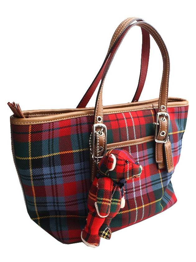 Tartan check tote bag - COACH - BALAAN 2