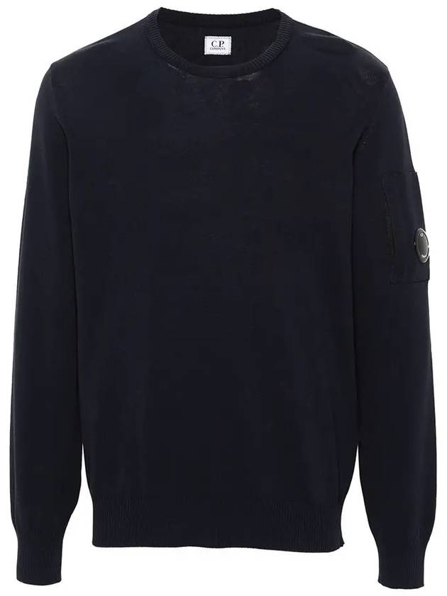 Cotton Crepe Knit Top Navy - CP COMPANY - BALAAN 3