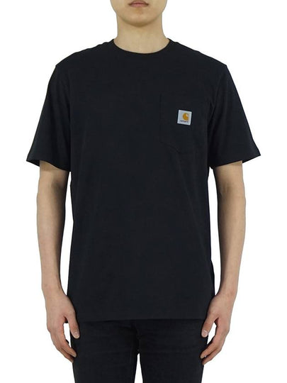 Pocket Short Sleeve T-Shirt Black - CARHARTT WIP - BALAAN 2