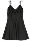 Rose Ribbon Satin Dress Black - HIGH SCHOOL DISCO - BALAAN 3