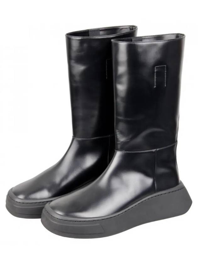 Platform Leather Middle Chelsea Boots Black - PRADA - BALAAN 2