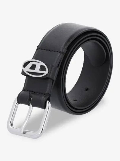 B 1DR Oval D Loop Leather Belt Black - DIESEL - BALAAN 2