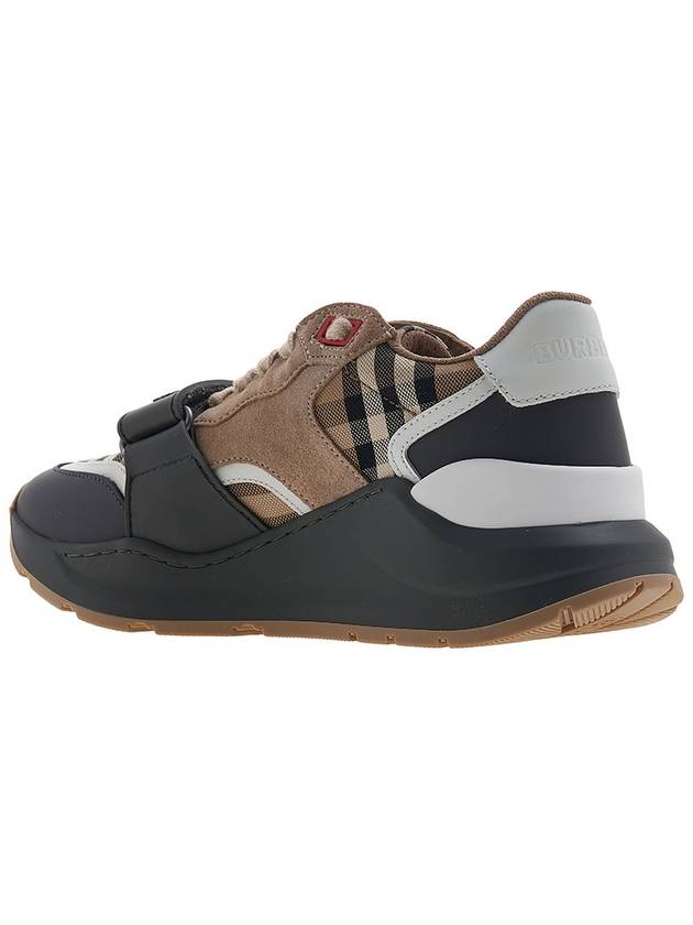 Ramsley Vintage Check Low Top Sneakers Grey Beige - BURBERRY - BALAAN 4