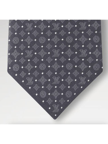 Tie Monogram Shadow Dot Silk Gray M90807 - LOUIS VUITTON - BALAAN 1