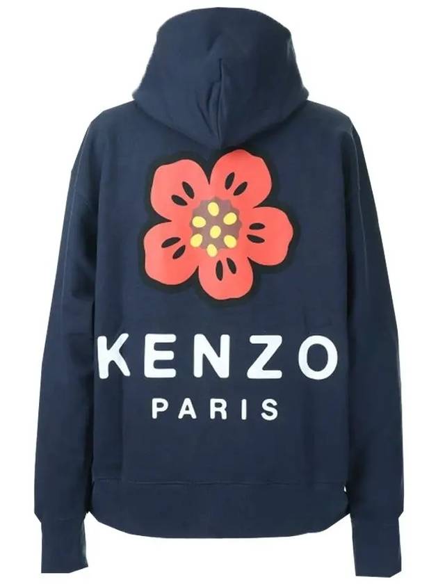 Flower back logo printing brushed hoodie 5SW460 4ME 77 - KENZO - BALAAN 1