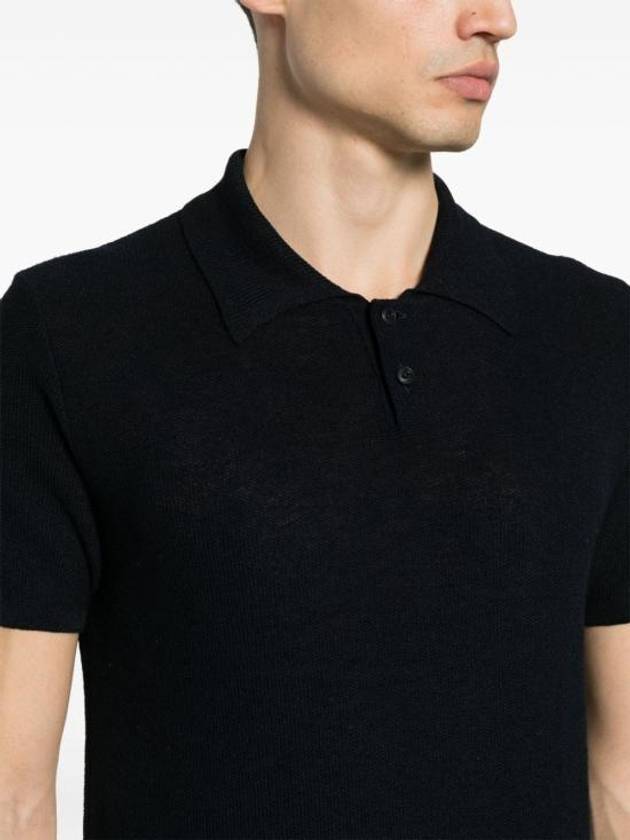 Men's Jay Knit Polo Shirt Navy - A.P.C. - BALAAN 5