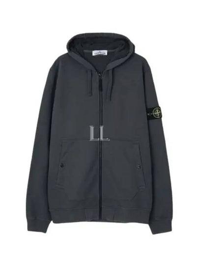 Compass Logo Patch Zip Up Hoodie Grey - STONE ISLAND - BALAAN 2