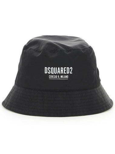 Ceresio 9 Logo Nylon Bucket Hat Black - DSQUARED2 - BALAAN 1