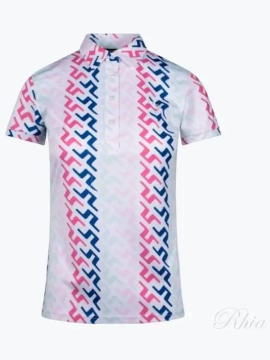 Hailey Painted Bridge Print Short Sleeve Polo Shirt - J.LINDEBERG - BALAAN 2