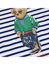 Striped Bear Short Sleeve T-Shirt White Blue - POLO RALPH LAUREN - BALAAN 5