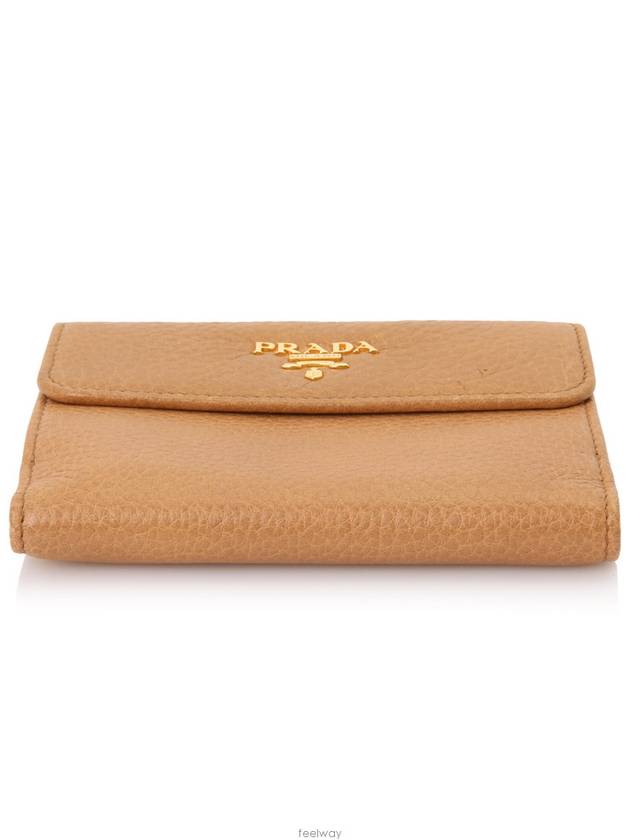 Vintage Cervo Half Wallet 1M0523 Gold - PRADA - BALAAN 4