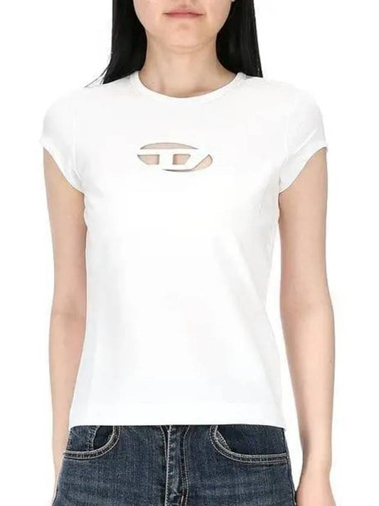 T Angie Peekaboo Logo Short Sleeve T-Shirt White - DIESEL - BALAAN 2