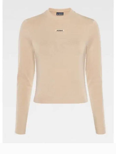 Le Gros Grain Manches Long Sleeve T-Shirt Beige - JACQUEMUS - BALAAN 2