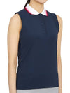 Women's Pleated Collar Silky Sleeveless Polo - G/FORE - BALAAN 4