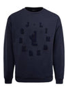 Kyzer Logo Crew Neck Sweater Navy - J.LINDEBERG - BALAAN 4