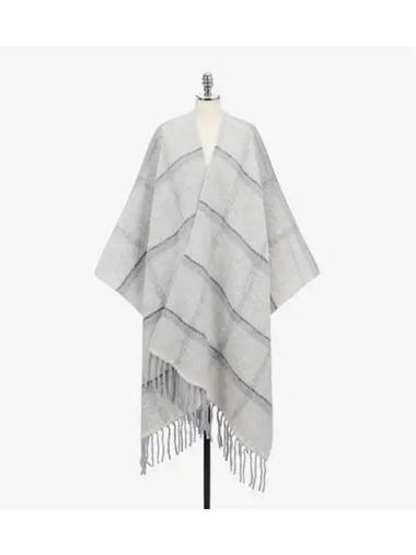 coat women alpaca poncho gray - FABIANA FILIPPI - BALAAN 1