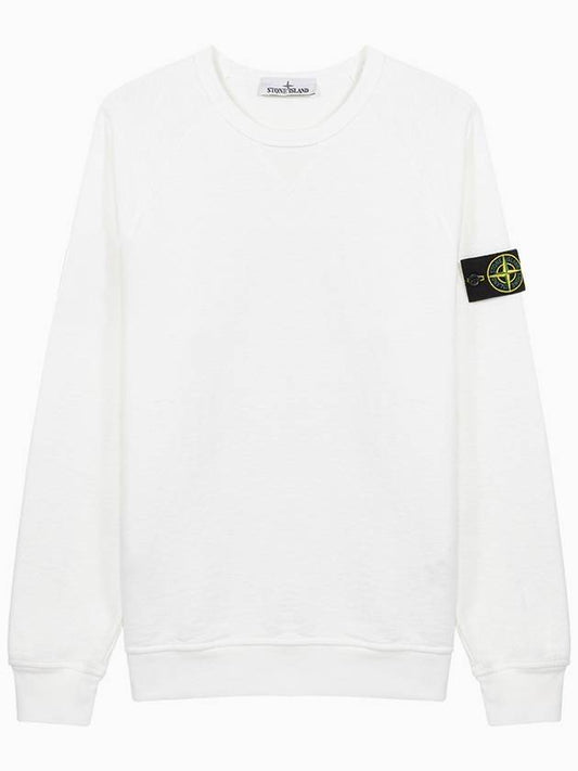 Waffen Patch Crew Neck Sweatshirt White - STONE ISLAND - BALAAN.