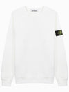 OLD Treatment Wappen Patch Crew Neck Sweatshirt White - STONE ISLAND - BALAAN 1