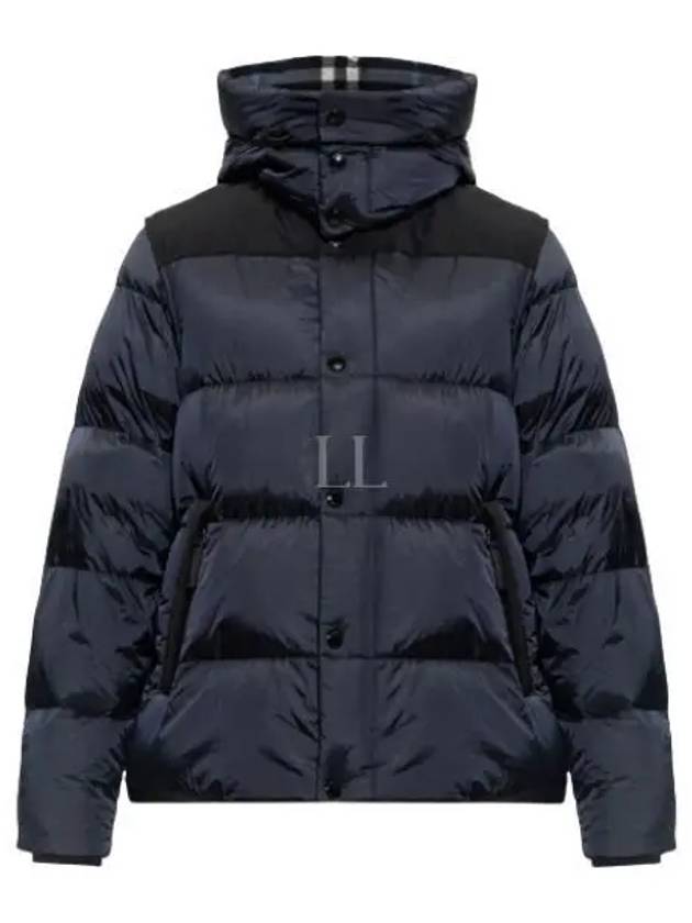 Detachable Sleeve Hooded Short Padding Navy - BURBERRY - BALAAN 2