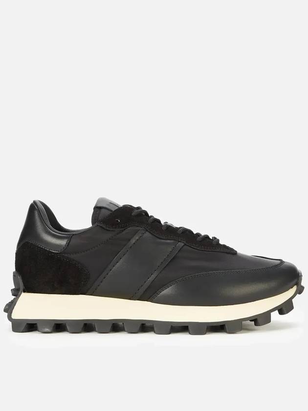 Women's Leather Fabric Low Top Sneakers Black - TOD'S - BALAAN 2