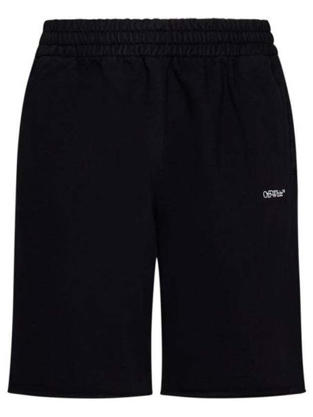 Men's Scrubble Diag Bermuda Shorts Black - OFF WHITE - BALAAN 1