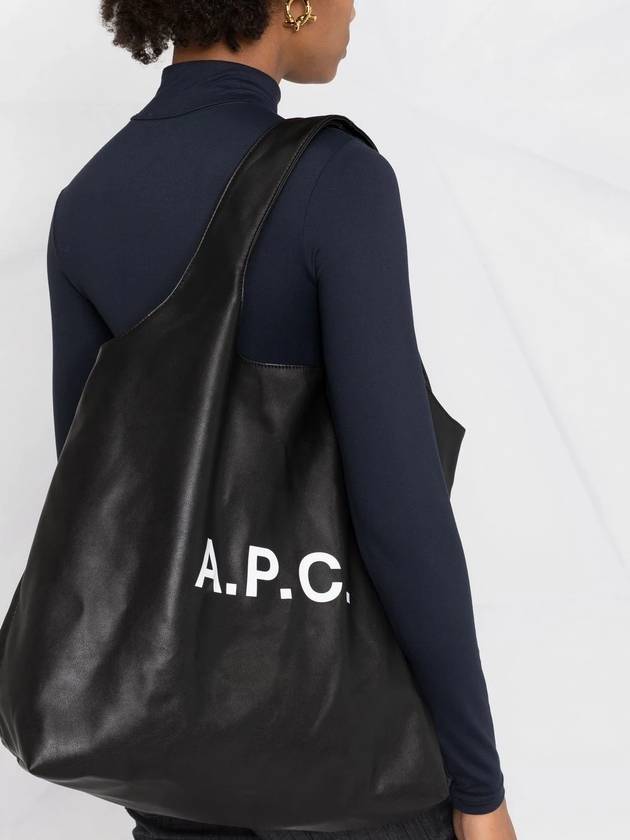 Ninon Logo Print Tote Bag Black - A.P.C. - BALAAN 4